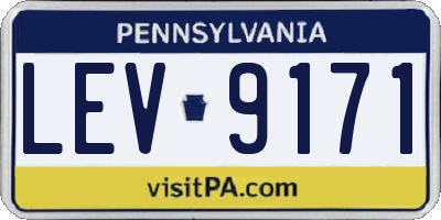 PA license plate LEV9171