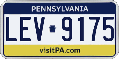 PA license plate LEV9175