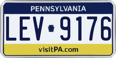 PA license plate LEV9176
