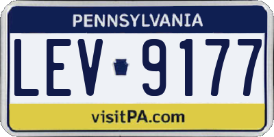 PA license plate LEV9177