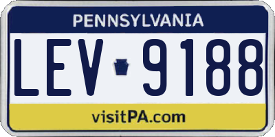 PA license plate LEV9188