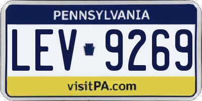 PA license plate LEV9269
