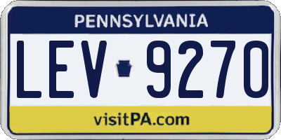 PA license plate LEV9270
