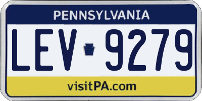 PA license plate LEV9279