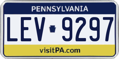 PA license plate LEV9297