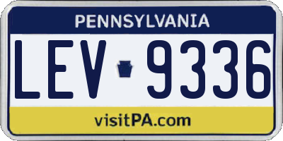 PA license plate LEV9336