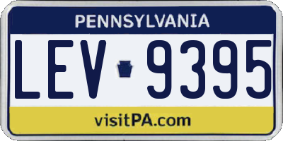 PA license plate LEV9395