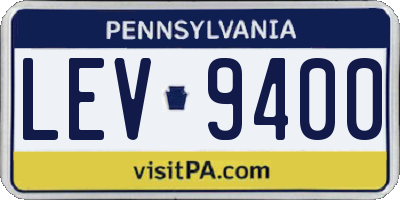 PA license plate LEV9400