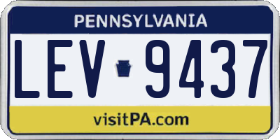 PA license plate LEV9437