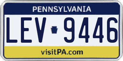 PA license plate LEV9446