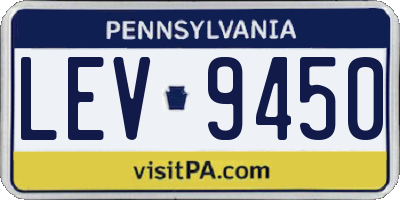 PA license plate LEV9450