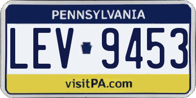 PA license plate LEV9453