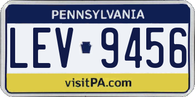 PA license plate LEV9456