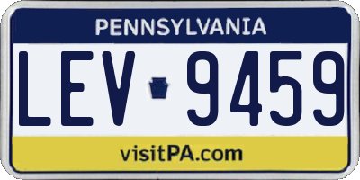 PA license plate LEV9459