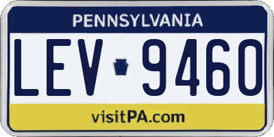 PA license plate LEV9460