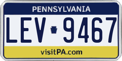 PA license plate LEV9467