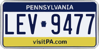 PA license plate LEV9477