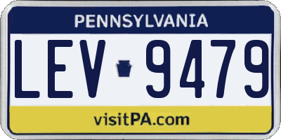 PA license plate LEV9479