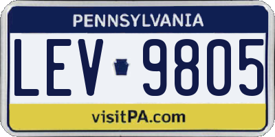 PA license plate LEV9805