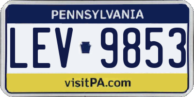 PA license plate LEV9853