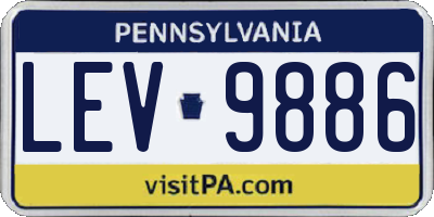 PA license plate LEV9886