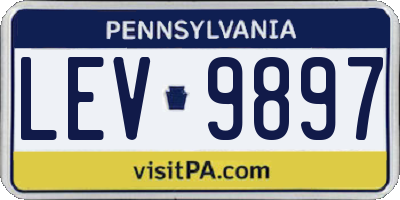 PA license plate LEV9897