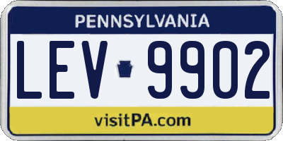 PA license plate LEV9902