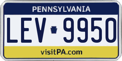 PA license plate LEV9950