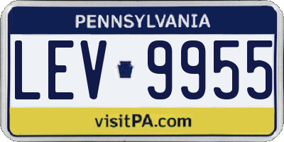 PA license plate LEV9955