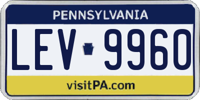PA license plate LEV9960