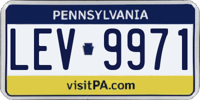 PA license plate LEV9971