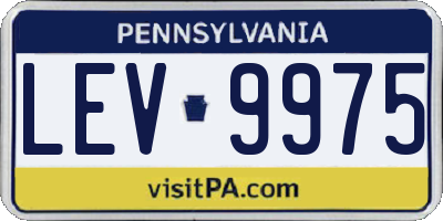 PA license plate LEV9975