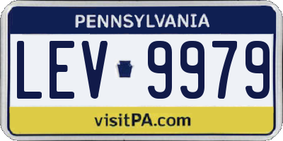 PA license plate LEV9979