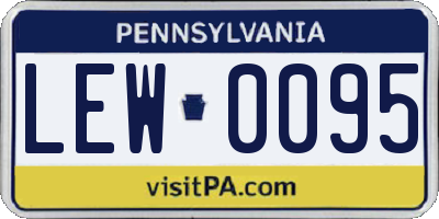 PA license plate LEW0095