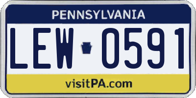 PA license plate LEW0591