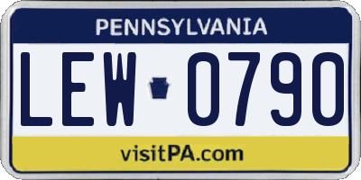PA license plate LEW0790