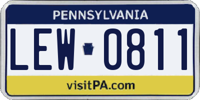 PA license plate LEW0811