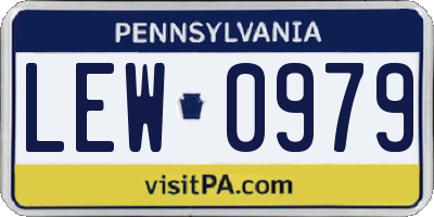 PA license plate LEW0979