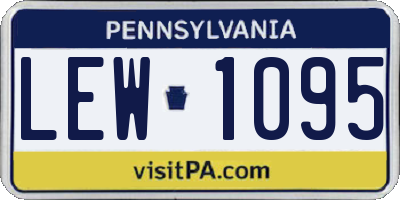 PA license plate LEW1095