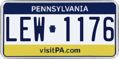 PA license plate LEW1176