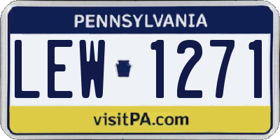PA license plate LEW1271