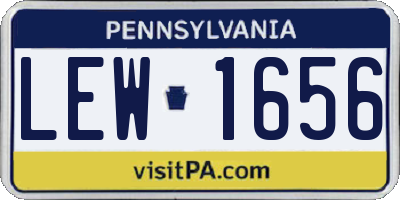 PA license plate LEW1656