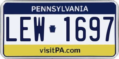 PA license plate LEW1697