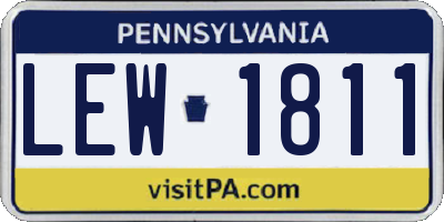 PA license plate LEW1811