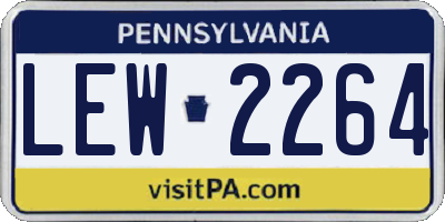PA license plate LEW2264