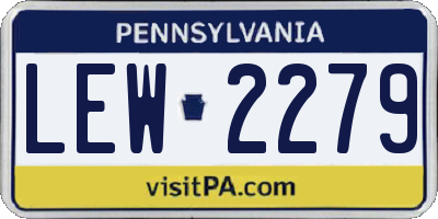 PA license plate LEW2279