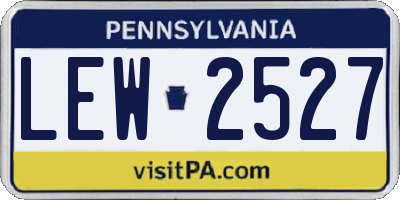 PA license plate LEW2527