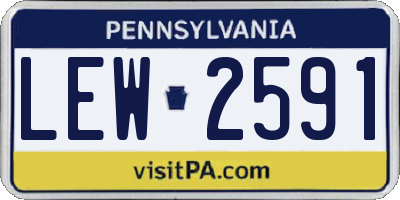 PA license plate LEW2591
