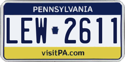 PA license plate LEW2611