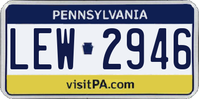 PA license plate LEW2946